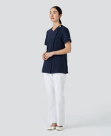 女款 護士服 Gelato Pique & Classico 褶線刷手衣 - Classico克萊希台灣官方網站 - スクラブ