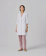 女款 中短版波浪襬輕盈醫師袍