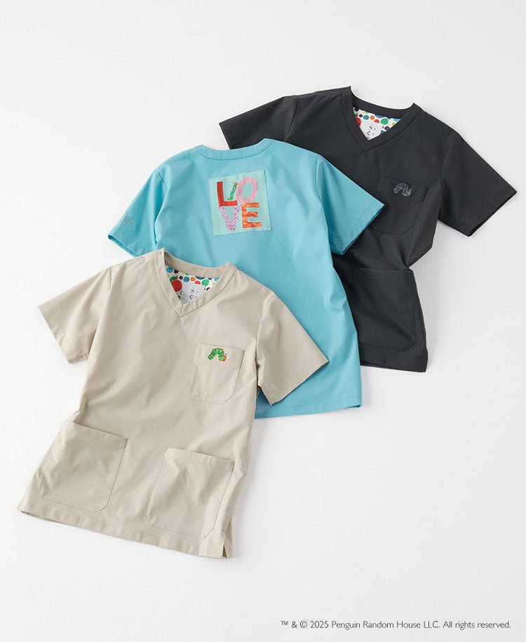 男女通用款 Scrub Canvas Club: 好餓的毛毛蟲刷手衣 - Classico克萊希台灣官方網站 - スクラブ