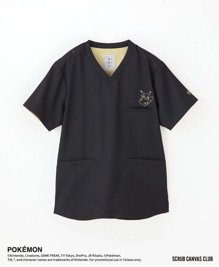 男女通用款 Scrub Canvas Club:<BR>寶可夢刷手衣 - Classico克萊希台灣官方網站 - スクラブ